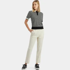 G/FORE Contrast Stripe Merino Wool Short Sleeve Sweater Polo- Sweaters