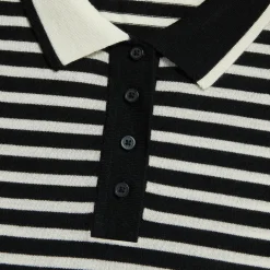 G/FORE Contrast Stripe Merino Wool Short Sleeve Sweater Polo- Sweaters