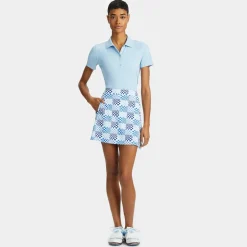 G/FORE Gradient Check Silky Tech Nylon A-Line Skort- Skorts & Dresses