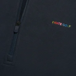 G/FORE I Hate Golf French Terry Quarter Zip Boxy Pullover- Mid Layers