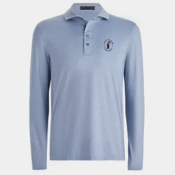 G/FORE Limited Edition 2024 U.S. Open Rib Gusset Long Sleeve Melange Ice Nylon Sun Shirt- Mid Layers