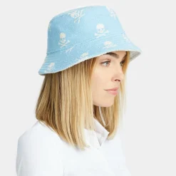 G/FORE Reversible Intarsia Skull & Tees Woven Bucket Hat- Hats