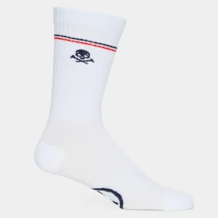 G/FORE Women's Skull & T's Ribbed Nylon Crew Sock- Socks